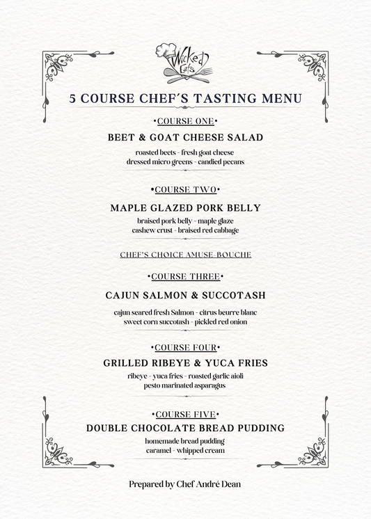 5 Course Chef's Tasting Menu